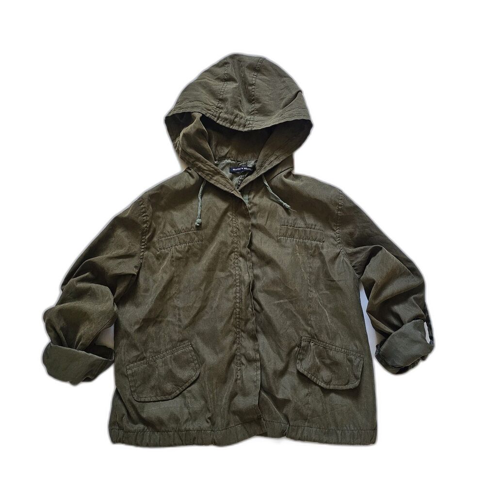 Brandy Melville Hailey Utility Jacket Olive Green Lightweight Military Style XS